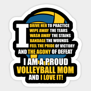 volleyball mom love it Sticker